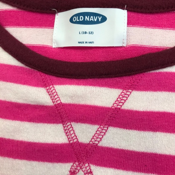 Old Navy Pink Stripe Crew Sweater Top - Picture 10 of 12